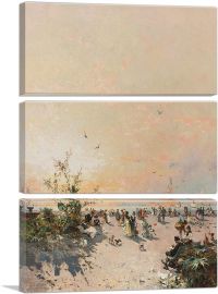 View Of Venice From The Public Gardens-3-Panels-60x40x1.5 Thick