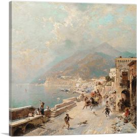 View Of Amalfi-1-Panel-26x26x.75 Thick