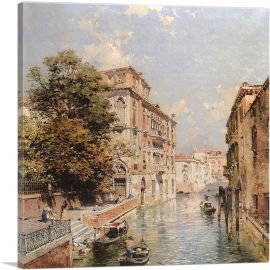 A View Of Venice's Small Harbor-1-Panel-12x12x1.5 Thick