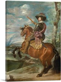 Gaspar De Guzman Count-Duke Olivares On Horseback-1-Panel-40x26x1.5 Thick