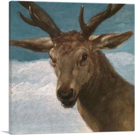 Head Of a Deer 1626-1-Panel-26x26x.75 Thick