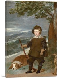 Prince Baltasar Carlos In Hunting Dress 1635-1-Panel-18x12x1.5 Thick
