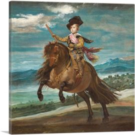 Prince Baltasar Carlos On Horseback 1634-1-Panel-18x18x1.5 Thick