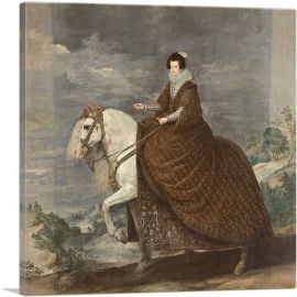 Queen Isabel De Borbon On Horseback 1635-1-Panel-12x12x1.5 Thick