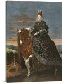 Queen Margarita De Austria On Horseback 1635-1-Panel-12x8x.75 Thick
