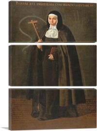 The Nun Jeronima De La Fuente 1620-3-Panels-60x40x1.5 Thick