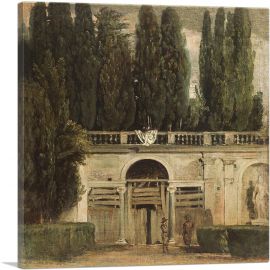 View Of The Gardens Of Villa Medici Rome 1630-1-Panel-18x18x1.5 Thick