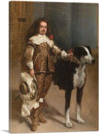 Dwarf With a Dog 1645-1-Panel-40x26x1.5 Thick