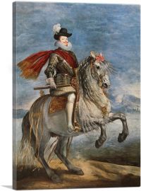 Felipe III On Horseback 1635-1-Panel-40x26x1.5 Thick