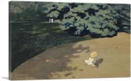 Playground With Child Playing Ball 1899-1-Panel-18x12x1.5 Thick
