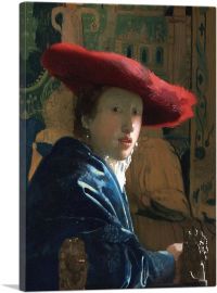 Girl With The Red Hat 1665-1-Panel-12x8x.75 Thick