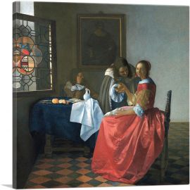 The Girl With The Wineglass 1659-1-Panel-18x18x1.5 Thick