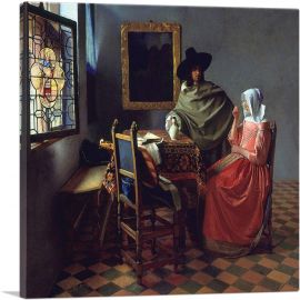 The Glass Of Wine 1661-1-Panel-26x26x.75 Thick