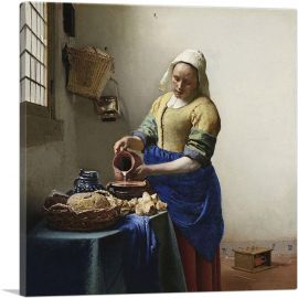 The Milkmaid 1660-1-Panel-18x18x1.5 Thick