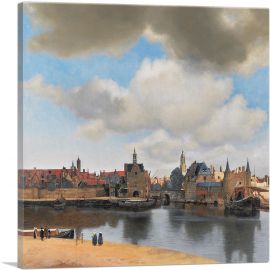 View Of Delft 1660-1-Panel-18x18x1.5 Thick