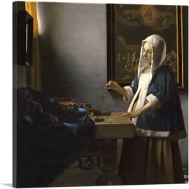Woman Holding A Balance 1664-1-Panel-26x26x.75 Thick
