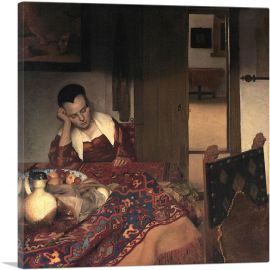 Girl Asleep At a Table 1656-1-Panel-36x36x1.5 Thick