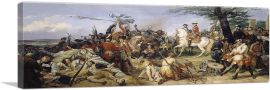 The Battle Of Fontenoy 1745-1-Panel-36x12x1.5 Thick