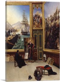 Brother Philippe Copying Portrait Of Marquis De Fontanes-1-Panel-40x26x1.5 Thick