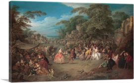 The Fair At Bezons 1733-1-Panel-18x12x1.5 Thick