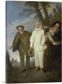 The Italian Comedians 1720-1-Panel-26x18x1.5 Thick