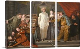 The Italian Comedians 1721-3-Panels-90x60x1.5 Thick
