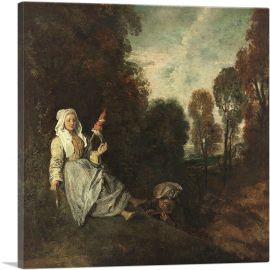 Evening Landscape With Spinner 1715-1-Panel-18x18x1.5 Thick