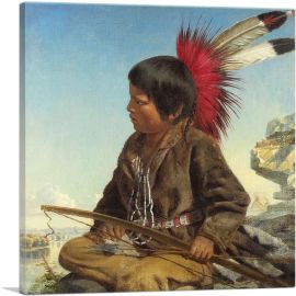 Indian Boy At Fort Snelling 1862-1-Panel-12x12x1.5 Thick