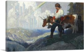 The Pioneer And The Vision 1918-1-Panel-12x8x.75 Thick