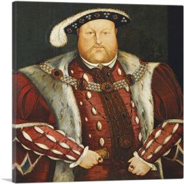 Portrait Of King Henry VIII-1-Panel-18x18x1.5 Thick