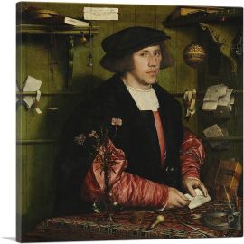 Portrait Of The Merchant Georg Giese 1532-1-Panel-12x12x1.5 Thick