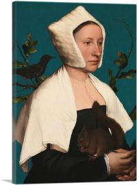Portrait Of a Lady With a Squirrel And a Starling 1527-1-Panel-60x40x1.5 Thick