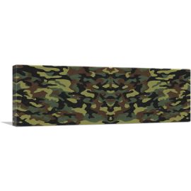 Army Green Black Brown Camo Pano Camouflage Pattern