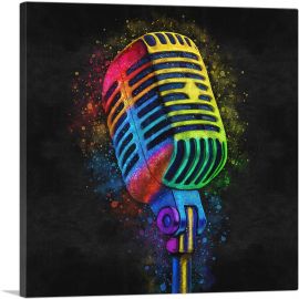 Colorful Microphone Square