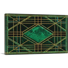 Art Deco Jade-Green Design on Black