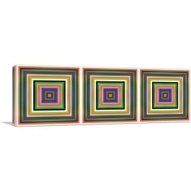 Mid-Century Modern Colorful Square Tunnels