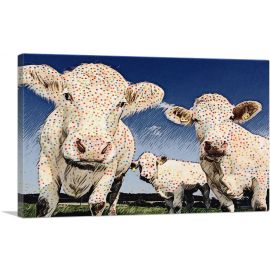 Cows Polka Dots Painting Home decor