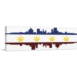 El Paso City Texas Flag Weed Leaf Pot Marijuana Cannabis
