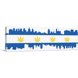 Philadelphia City Pennsylvania Flag Weed Leaf Pot Marijuana Cannabis