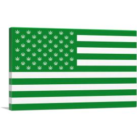United States of Weed Flag Marijuana Cannabis