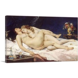 Two Friends Indolence and Lust Le Sommeil Lesbian 1866