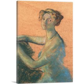 Woman With Orange Background