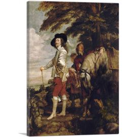 Charles 1 King Of England During a Hunting Party