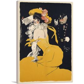 Poster Of a Woman In a Yellow Dress 1902