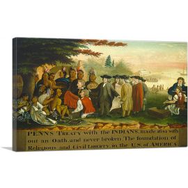 Penn's Treaty With the Indians 1844-1-Panel-40x26x1.5 Thick