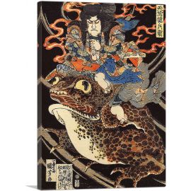 Tenjiku Tokubei Riding a Giant Toad