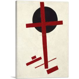 Mystic-Suprematism - Red Cross on a Black Circle 1922