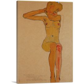 Seated Female Nude with Raised Right Arm 1910