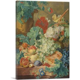 Still Life With Flowers And Fruit