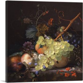 Still Life With Fruit On a Marble Ledge